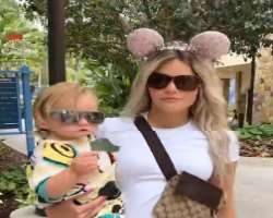 She went to Disneyland alongside son Leo and husband Carson McAllister in June 2022.